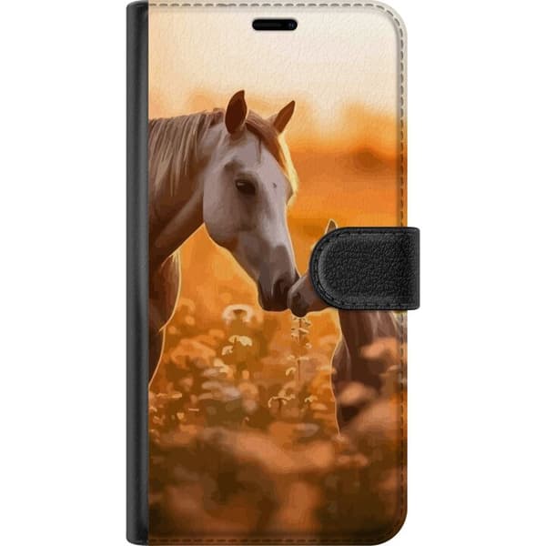 Kompatibel Tegnebogsetui til Google Pixel 6a Heste