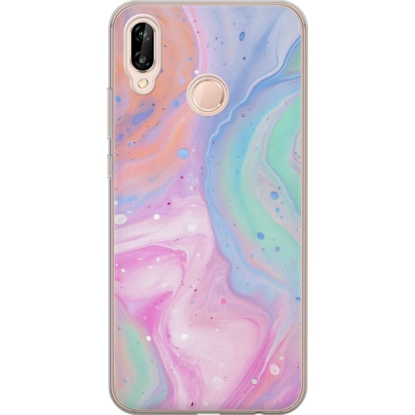 Huawei P20 lite Genomskinligt Skal Pastellmarmor