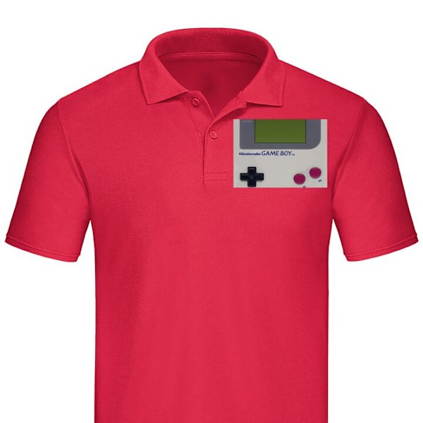 Poloshirt til Voksen | Elegant Poloshirt Game Boy Rød XX-Large