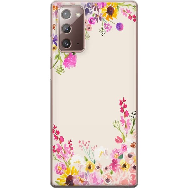 Kompatibelt Mobilskal till Samsung Galaxy Note20 Blommig akvarellram