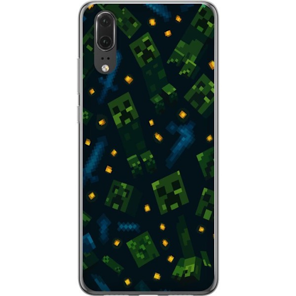 Huawei P20 Läpinäkyvä kuori Minecraft Dungeons Mob