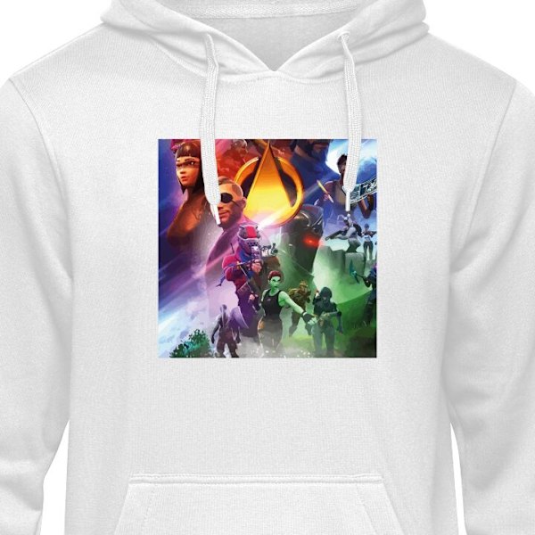 Barn-Hoodie | Mjuk Huvtröja för Barn Fortnite vit 7-8 År