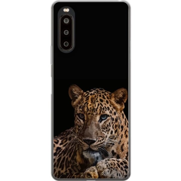 Sony Xperia 10 II Gennemsigtig cover Leopard
