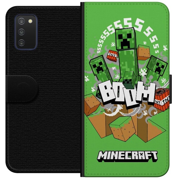 Samsung Galaxy A03s Tegnebogsetui Minecraft Boom