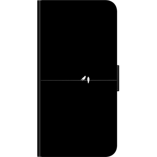 Huawei Y6 (2018) Lompakkokotelo Minimalistiset linnut musta