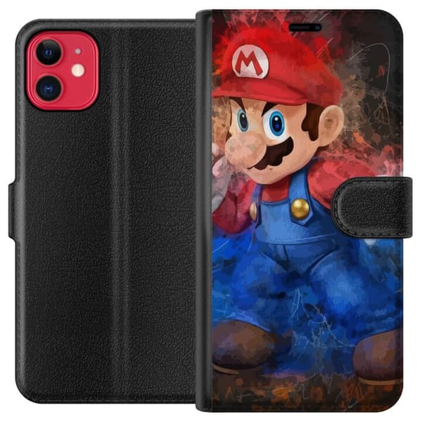 Kompatibel Tegnebogsetui til Apple iPhone 11 Super Mario Bros