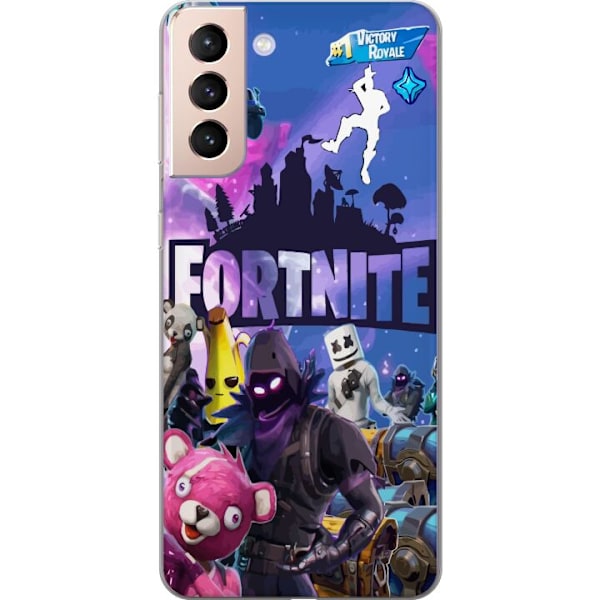 Samsung Galaxy S21 Läpinäkyvä kuori Fortnite