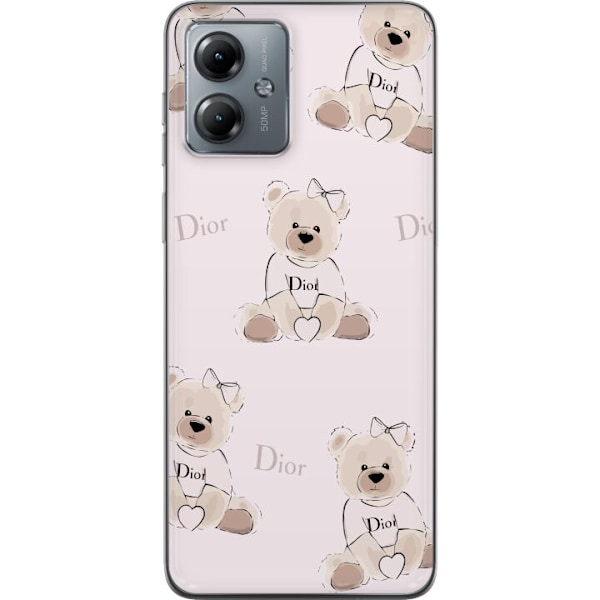 Motorola Moto G14 Läpinäkyvä kuori Teddy Dior Vibes - ylell