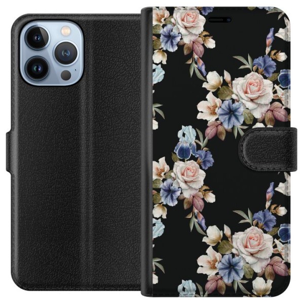 Apple iPhone 13 Pro Max Tegnebogsetui Blomster