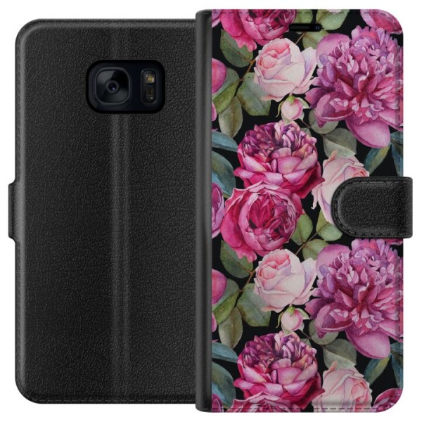 Samsung Galaxy S7 Tegnebogsetui Blomster