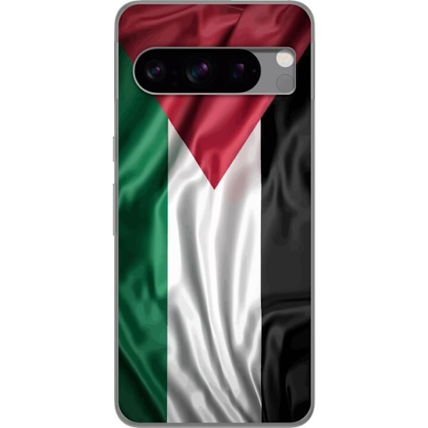 Google Pixel 8 Pro Läpinäkyvä kuori Palestiinan lippu – ikoninen vapauden symboli punaisessa, mustassa, valkoisessa ja vihreässä