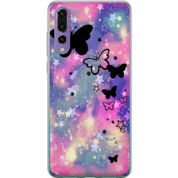 Huawei P20 Pro Gennemsigtig cover sommerfugle