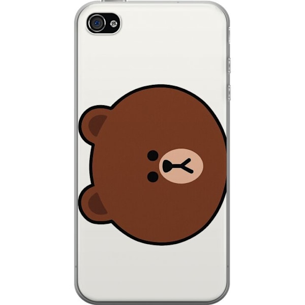 Apple iPhone 4s Gjennomsiktig deksel line friends brown