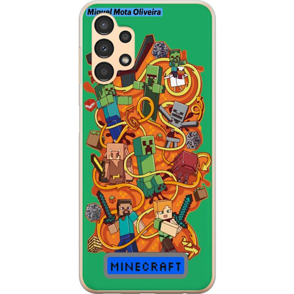 Samsung Galaxy A13 Läpinäkyvä kuori Minecraft
