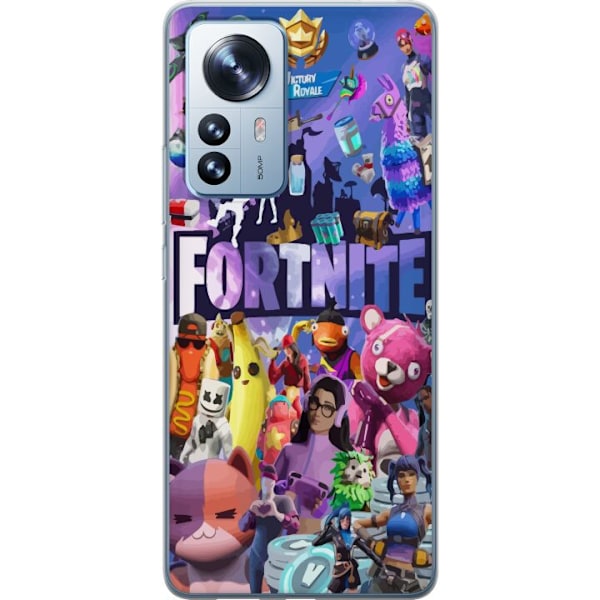 Xiaomi 12 Pro Gjennomsiktig deksel Fortnite Skins Emotes Battl