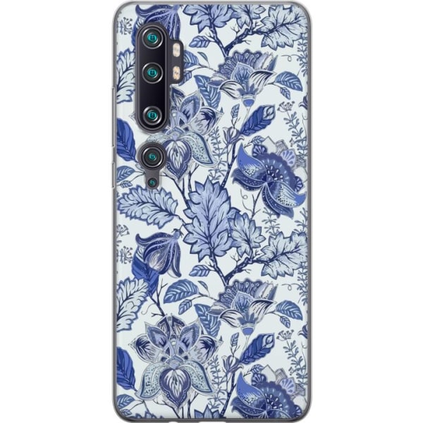 Xiaomi Mi Note 10 Pro Gjennomsiktig deksel Blomster Blå...