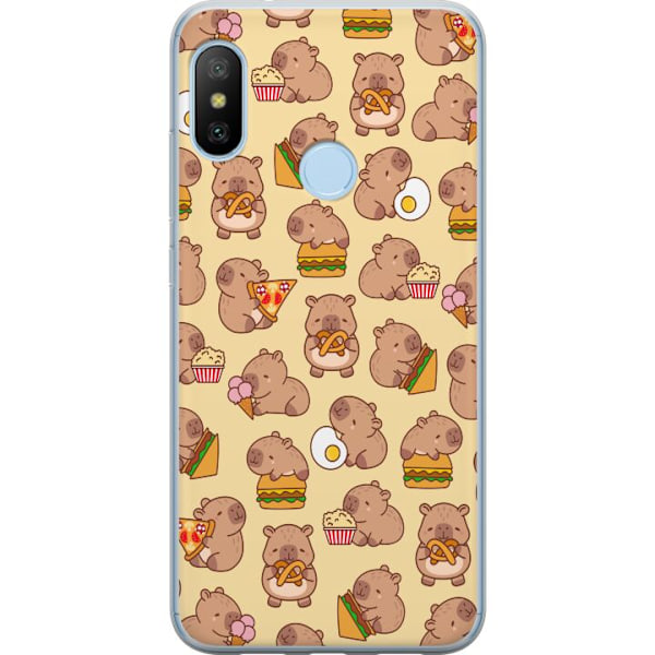 Xiaomi Mi A2 Lite Läpinäkyvä kuori Kawaii capybara puhelinkotelo useilla söpöillä hahmoilla