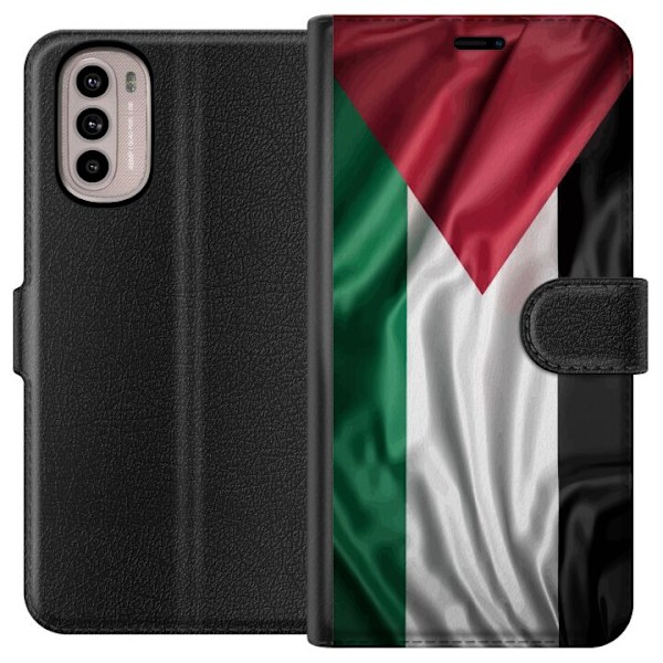Motorola Moto G41 Tegnebogsetui Palestinaflaget – ikonisk frihedssymbol i rød, sort, hvid og grøn