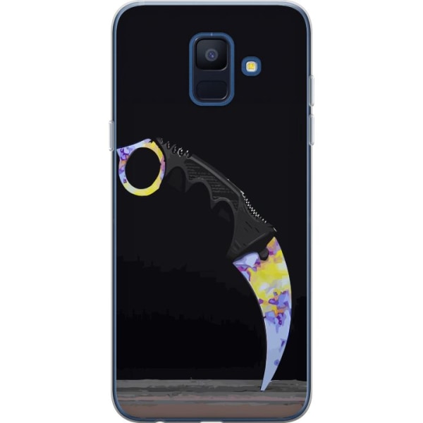 Samsung Galaxy A6 (2018) Gennemsigtig cover Karambit / Butterf