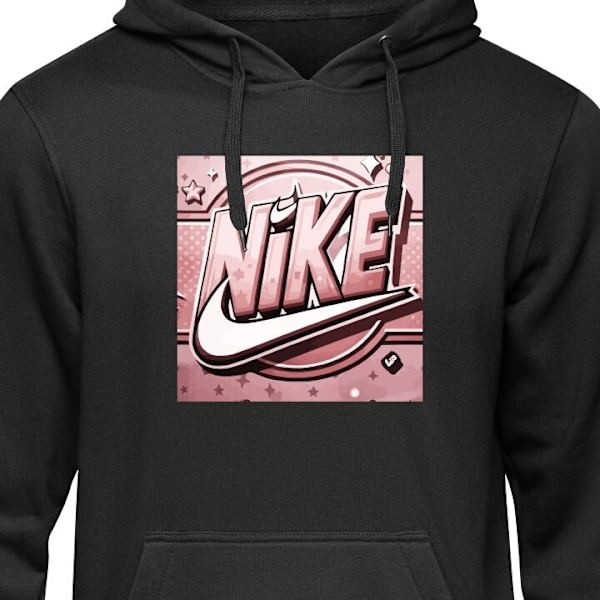 Hoodie för Vuxen | Bekväm Huvtröja Nike Rosa svart S