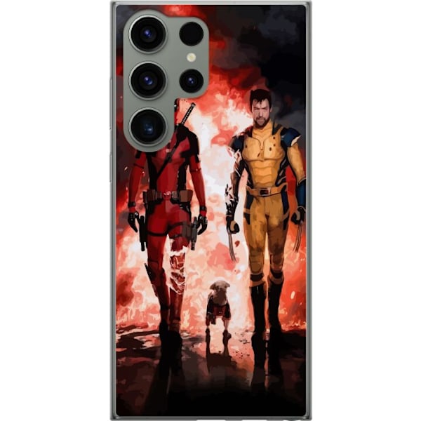 Samsung Galaxy S23 Ultra Gennemsigtig cover Wolverine Deadpool