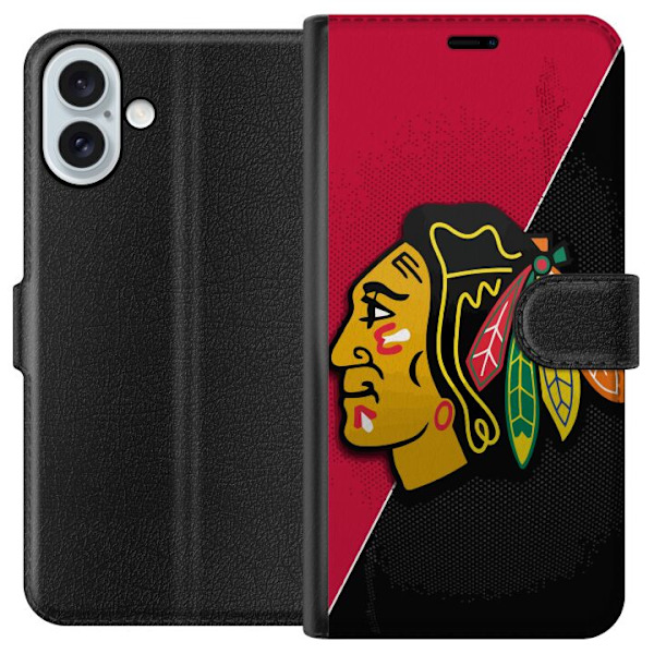 Apple iPhone 16 Plus Lommeboketui Chicago Blackhawks (NHL)