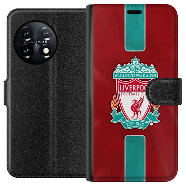 OnePlus 11 Tegnebogsetui Liverpool FC - Klassisk Fodboldstolthed i Rødt