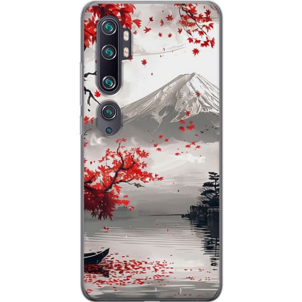 Kompatibelt Mobilskal till Xiaomi Mi Note 10 Crimson Fuji röd
