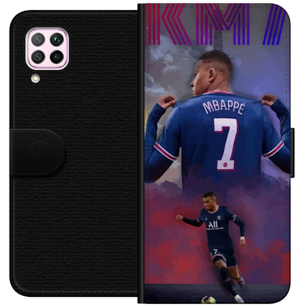 Huawei P40 lite Plånboksfodral MAP Fotboll Design Grafiskt Mönster Modern Sportmotiv Trend Fotboll Populär Grafisk Stil Motiv