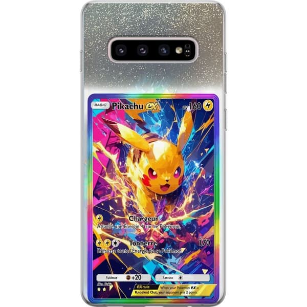Kompatibelt Mobildeksel til Samsung Galaxy S10+ Pikachu gul
