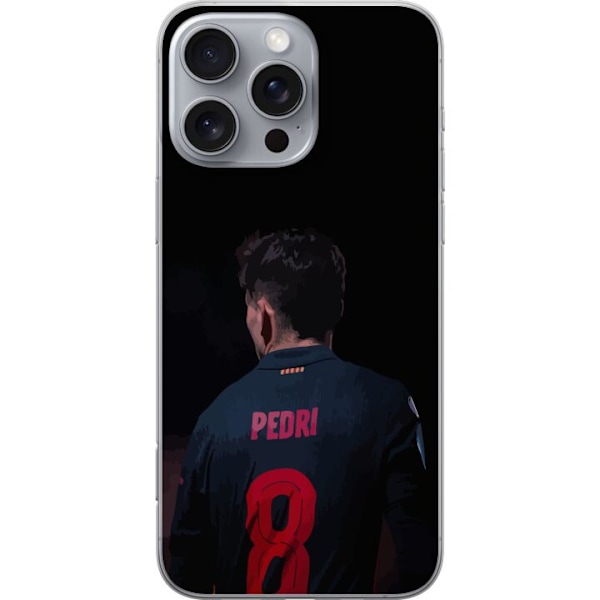 Apple iPhone 16 Pro Max Genomskinligt Skal Pedri FC Barcelona Fotboll Spansk Mittfältare Mål Sportmotiv Fans Barn Ungdom