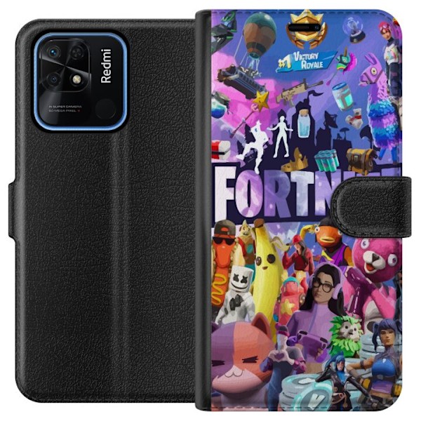Xiaomi Redmi 10C Lompakkokotelo Fortnite Skins Emotes Battle R