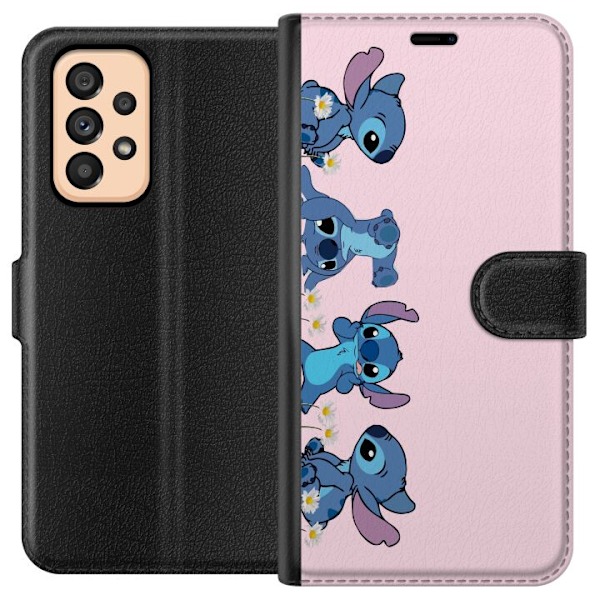 Samsung Galaxy A53 5G Plånboksfodral Stitch Skratt & Bus –