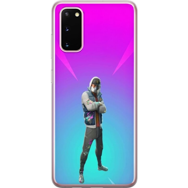 Samsung Galaxy S20 Gjennomsiktig deksel svart ridder fortnite