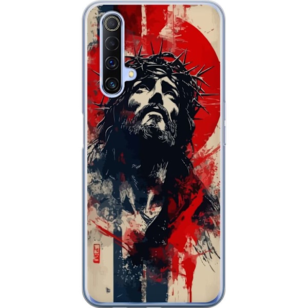 Realme X50 5G Läpinäkyvä kuori Jeesus ristillä - kristillinen aihe vahvalla symboliikalla uskosta ja toivosta