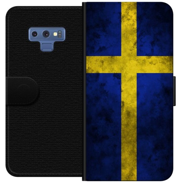 Samsung Galaxy Note9 Lompakkokotelo Ruotsin Lippu