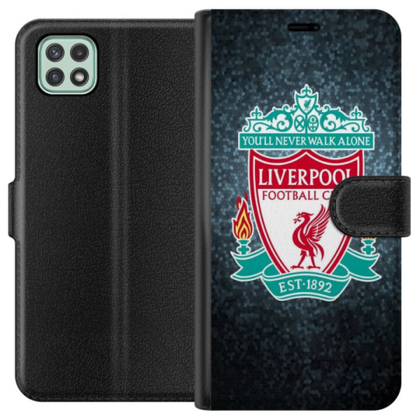 Samsung Galaxy A22 5G Lompakkokotelo Liverpoolin Jalkapalloseu