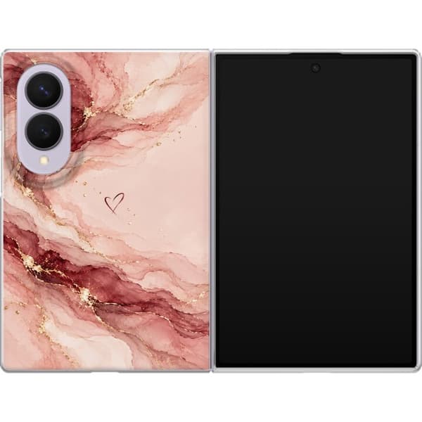 Kompatibelt Mobildeksel til Samsung Galaxy Z Fold8 Rosenmarmor rosa