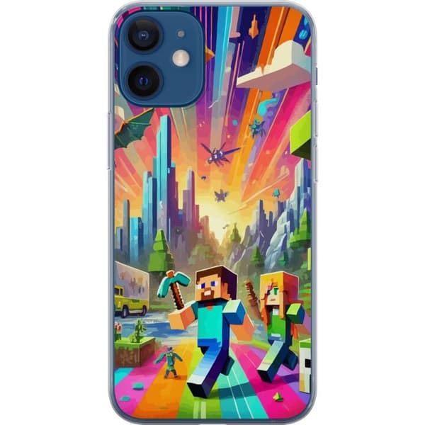 Kompatibelt Mobildeksel til Apple iPhone 12 mini Fortnite vs Minecraft