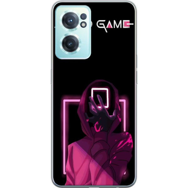 OnePlus Nord CE 2 5G Genomskinligt Skal Squid Game Tema Populär Serie Motiv Grafiskt Ikoniskt Design Asiatisk Popkultur Spänning Drama