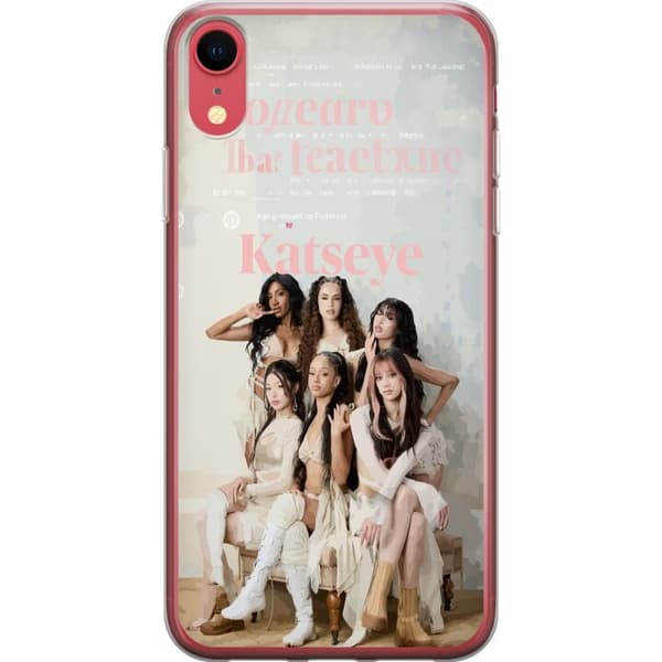 Kompatibelt Mobildeksel til Apple iPhone XR KATSEYE elegant grupporträtt beige