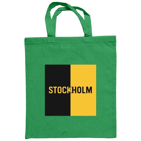 Mulepose | Holdbar Indkøbstaske i Stof Stockholm - fodbold Grøn