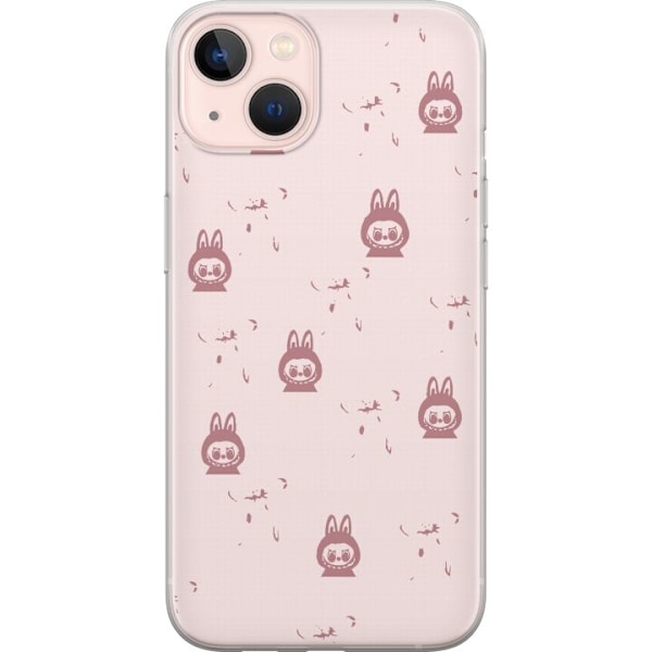 Apple iPhone 13 mini Läpinäkyvä kuori Labubu Neon Pop - Neonvärinen pop art hirviö