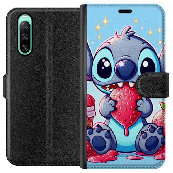 Sony Xperia 10 IV Tegnebogsetui Strawberry Stitch