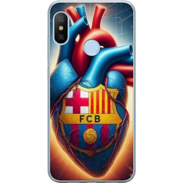 Xiaomi Mi A2 Lite Gennemsigtig cover FCB Hjerte