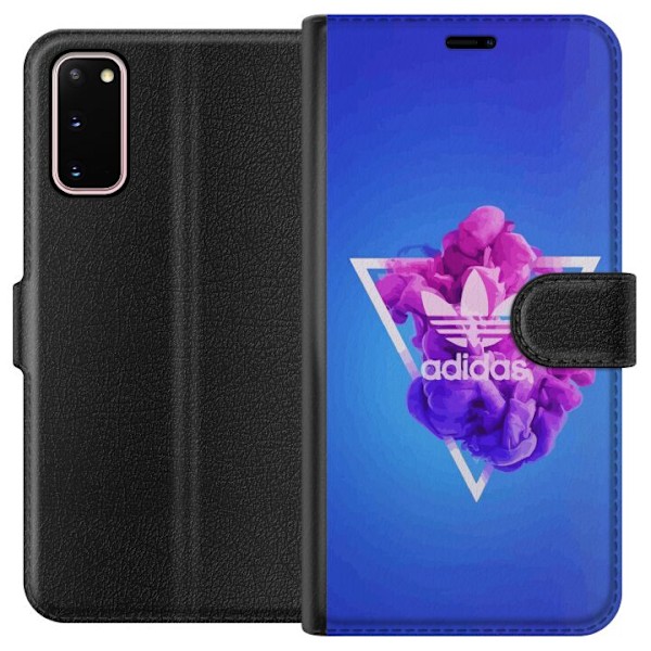 Samsung Galaxy S20 Plånboksfodral Adidas-inspirerad blå design – sportigt motiv med retrovibe i blå toner