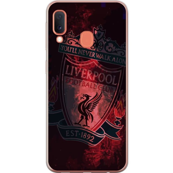 Samsung Galaxy A20e Läpinäkyvä kuori Liverpool