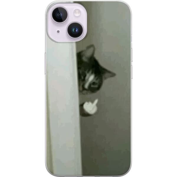 Kompatibelt Mobildeksel til Apple iPhone 14 HAHA Katt