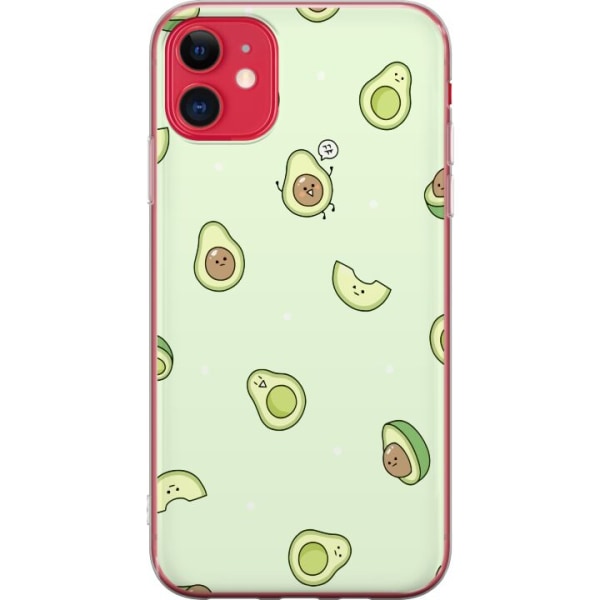 Apple iPhone 11 Gennemsigtig cover Glad Avocado