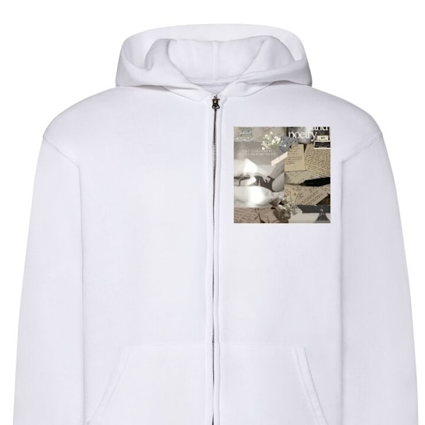 Zip-Hoodie | Hættetrøje med Lynlås til Voksne Taylor Swift hvid S